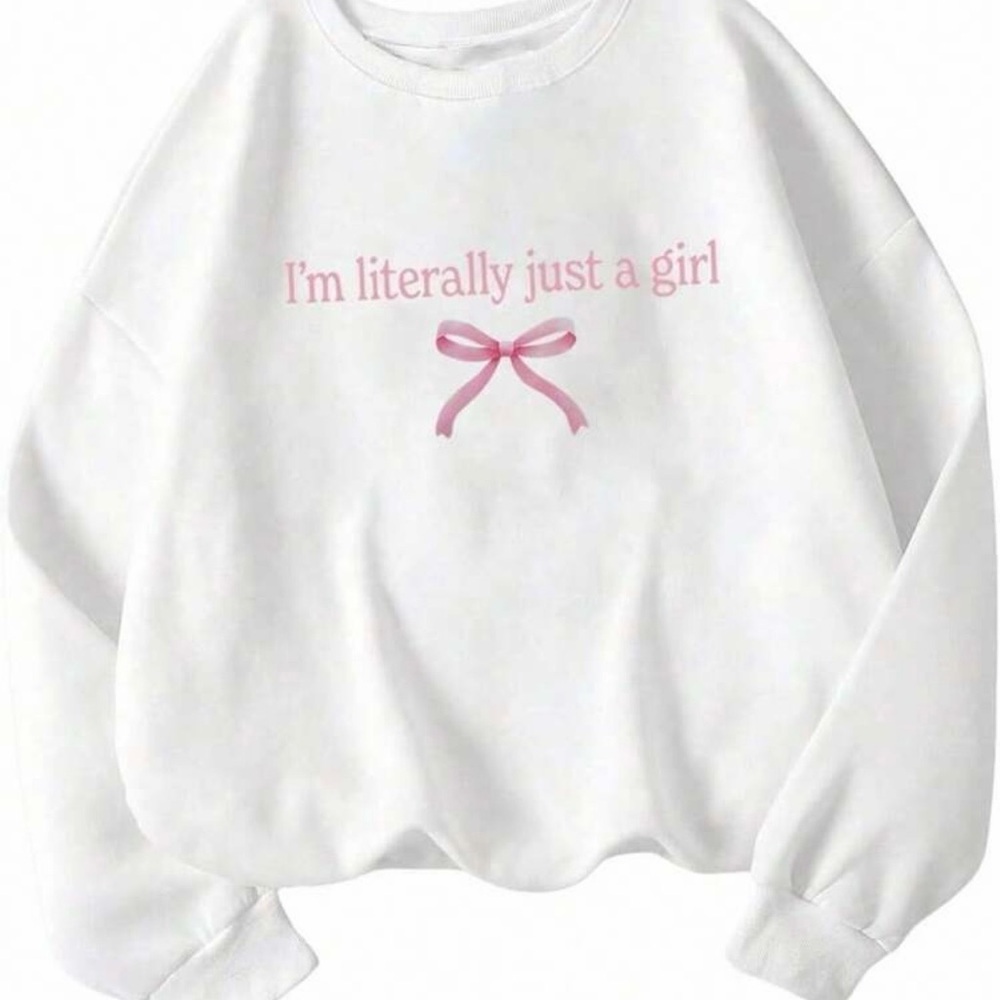 Girls Coquette graphic bow sweatshirt